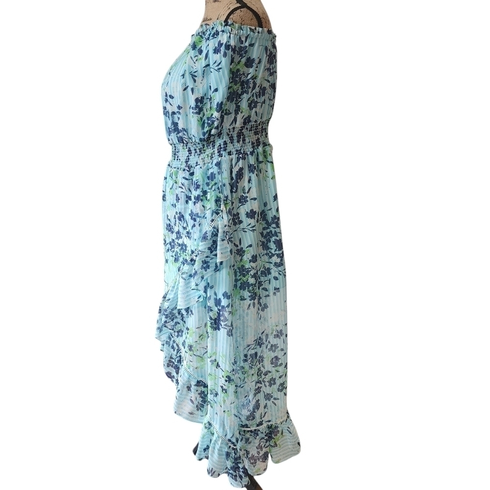 NWT Ramy Brook Manon Silk Sleeveless High-Low Silk Ruffle Dress - Large - Picture 5 of 12